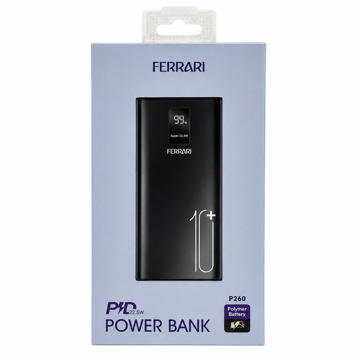 cc654c39-8596-4a74-8f0b-122e39eae9c0 پاور بانک فراری مدل P260 ظرفیت 10000 میلیآمپر ساعت (10000mAh) کد 1041 - تصویر 1