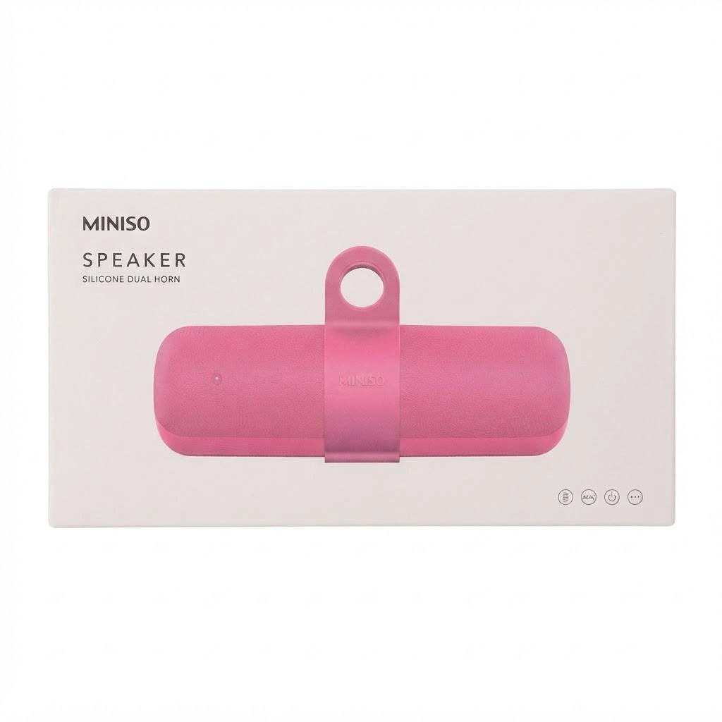photo_2026-09-20_17-33-17_3_11zon اسپیکر بلوتوثی قابل حمل مینیسو MINISO مدل Silicone Dual Horn کد :451 - تصویر 1